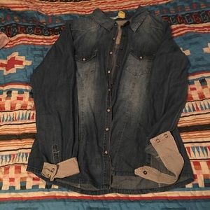Denim button up shirt